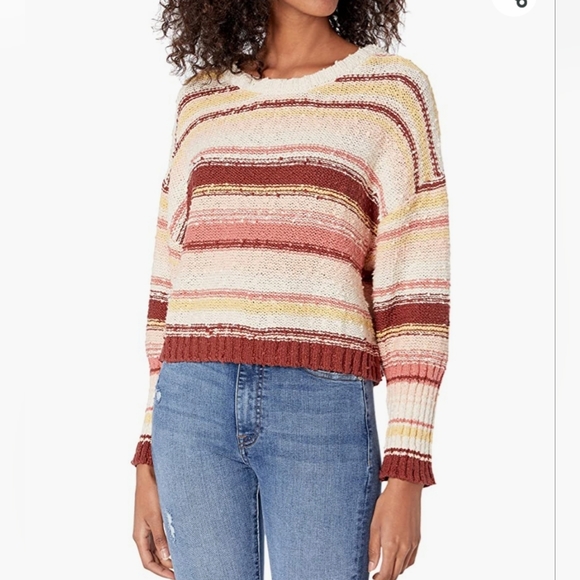 Billabong Easy Going Stripe Sweater Rose - Picture 12 of 15